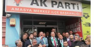 AK Parti’nin Amasya milletvekili adayları seçim bölgesine geldi.